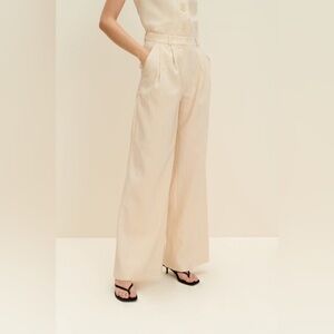 JAAF Tailored wide-leg pants in Sandy Beige